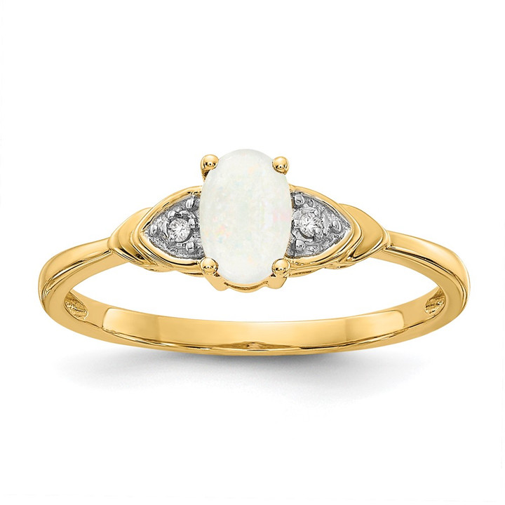 14k Opal and Diamond Ring XBS283