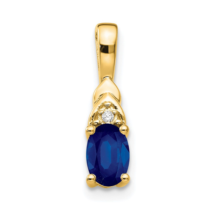 14k Sapphire and Diamond Pendant XBS292