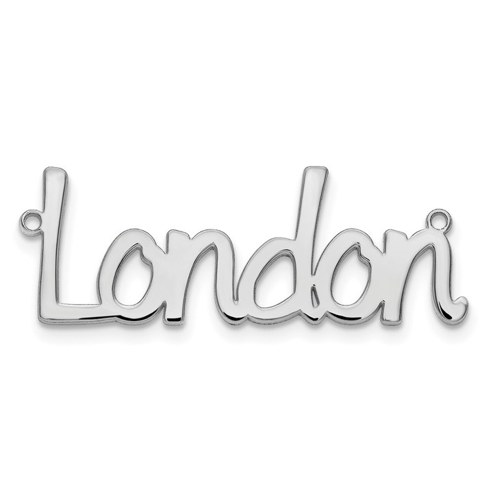 14k White Gold Polished Name Plate XNA635W