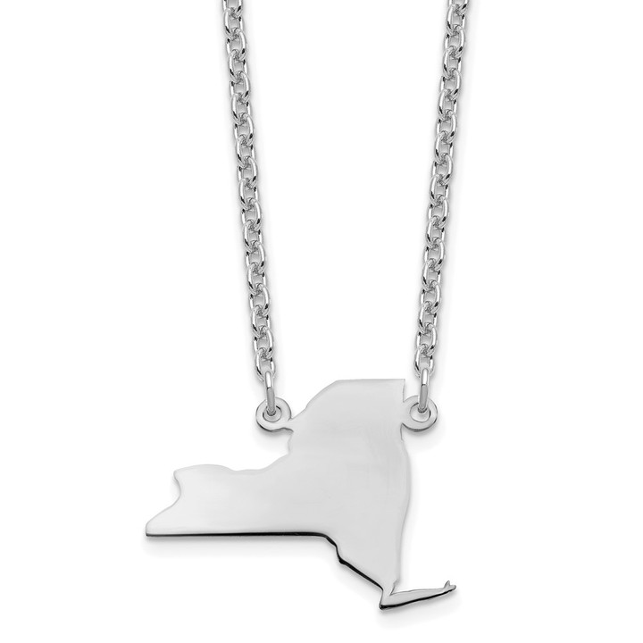 14KW New York State Necklace XNA706W-NY