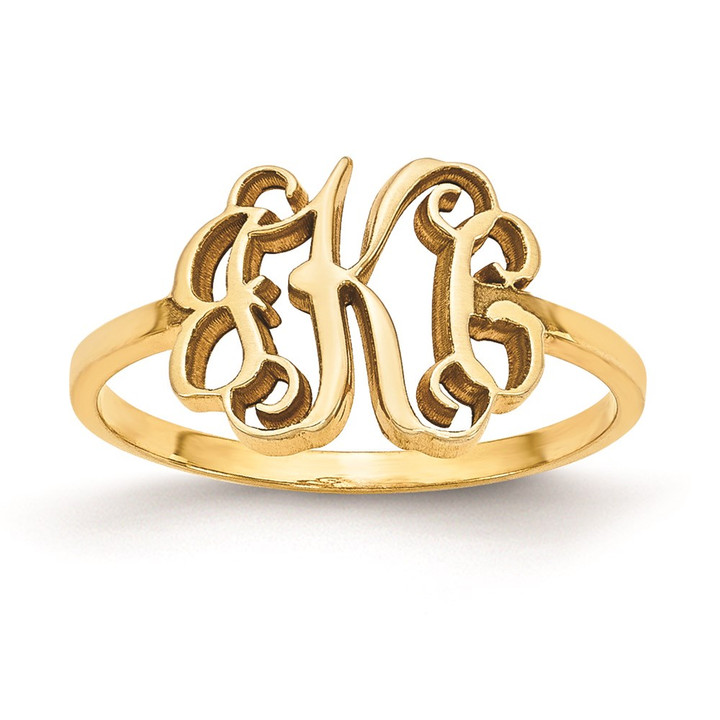 14k Yellow Gold Monogram Ring XNR71Y