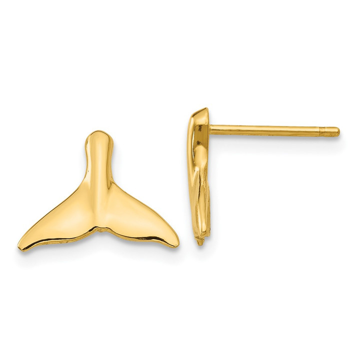 14k Whale Tail Post Earrings TC593