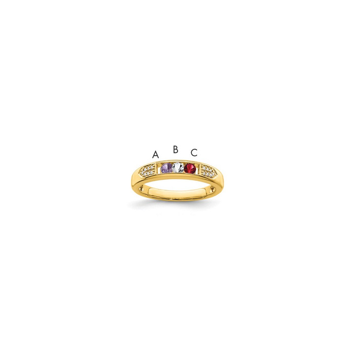 14K Family Jewelry Diamond Semi-Set Ring XMR48/3