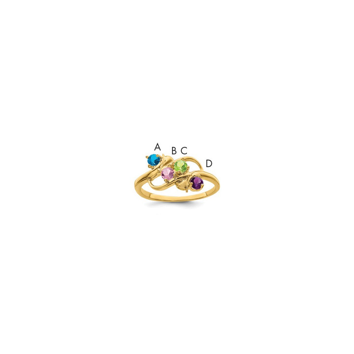 14k Synthetic Family Jewelry Ring XMR14/4SY