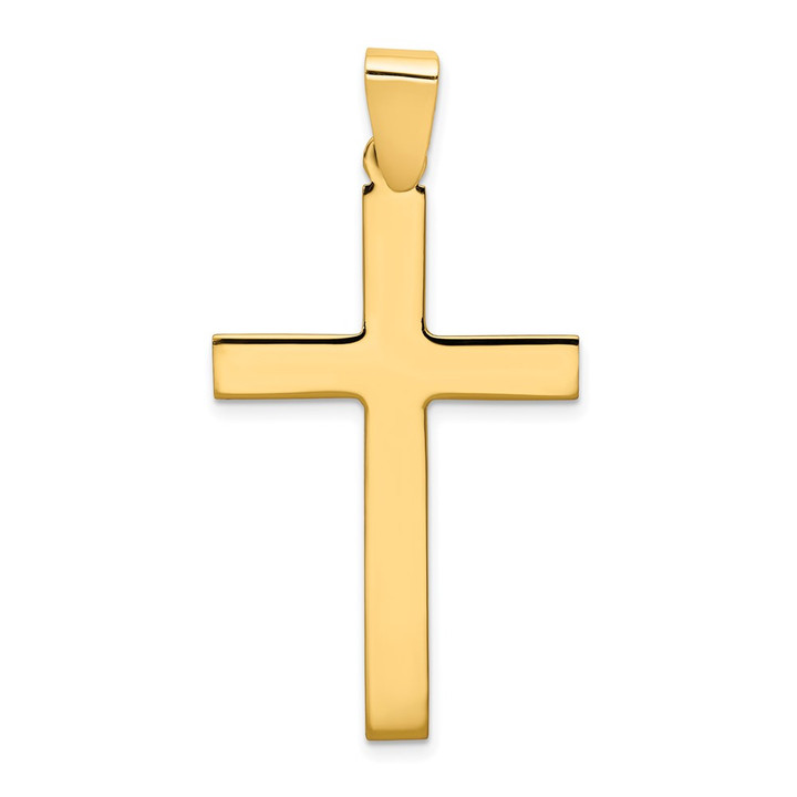 14k Polished Cross Pendant XR566