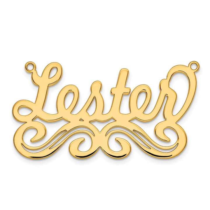 14k Yellow Gold Large Polished Name Plate XNA1059Y