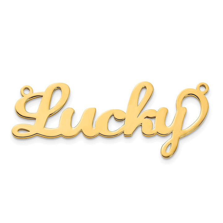 Sterling Silver/Gold-plated Name Plate XNA634GP