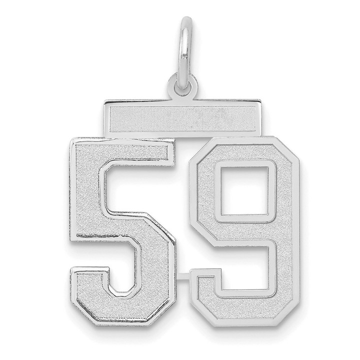 14kw Medium Satin Number 59 Charm WSM59