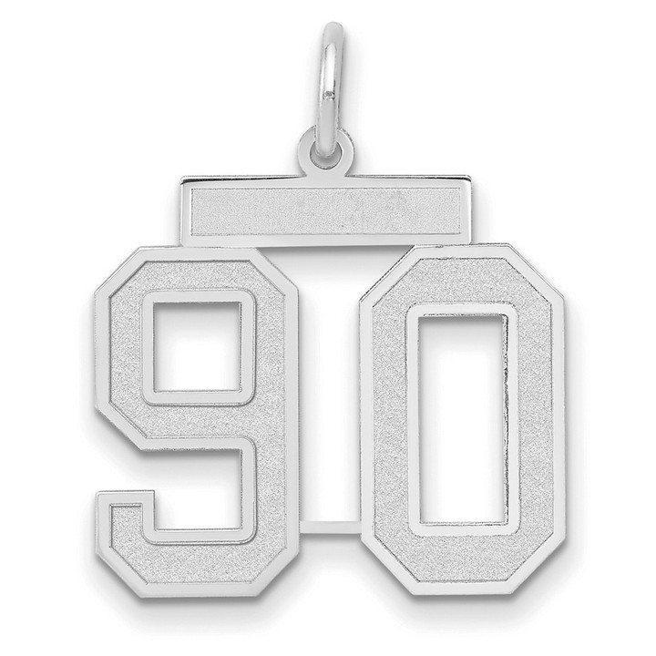 14kw Medium Satin Number 90 Charm WSM90