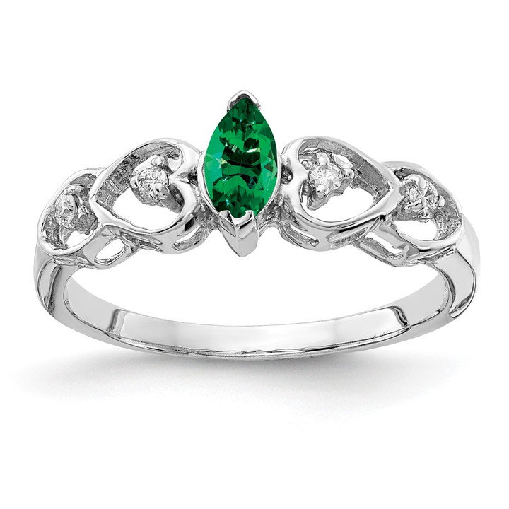 14k White Gold 6x3mm Marquise Mount St. Helens VS Diamond ring X9699MS/VS