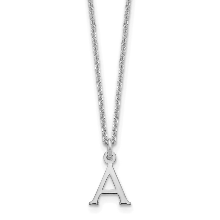 14KW Cutout Letter A Initial Necklace XNA727W/A