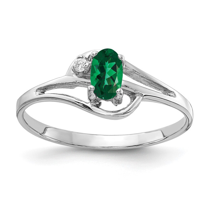 14k White Gold 5x3mm Oval Mount St. Helens VS Diamond ring X9713MS/VS