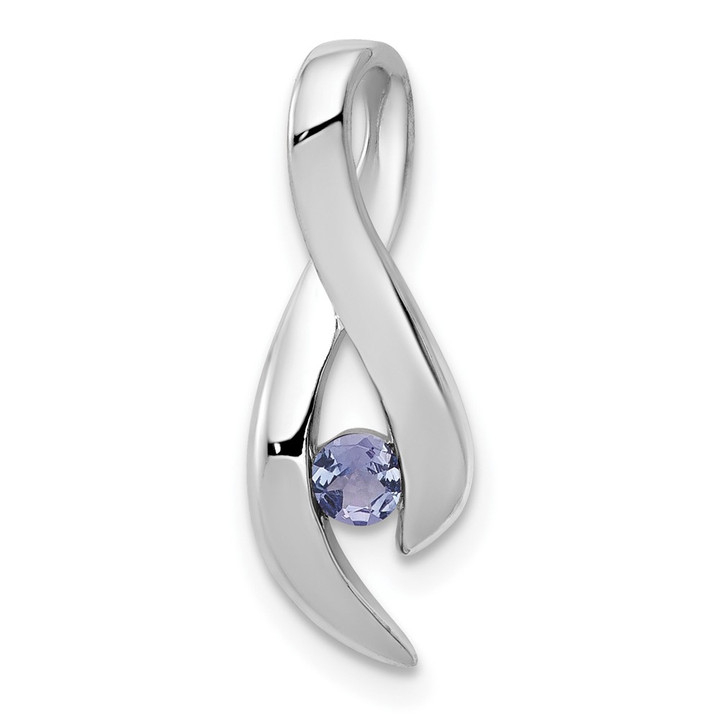 14k White Gold 3mm Tanzanite Pendant XP951T