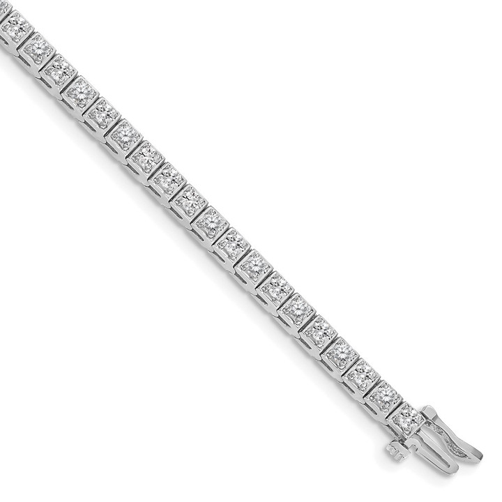 14k White Gold A Diamond Tennis Bracelet X755WA