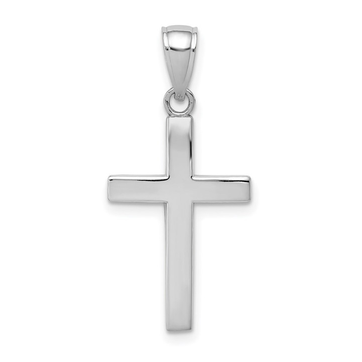 14k White Gold Polished Cross Charm XR564W