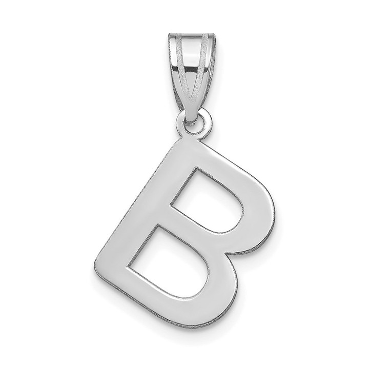 14kw Polished Bubble Letter B Initial Pendant YC1441WB