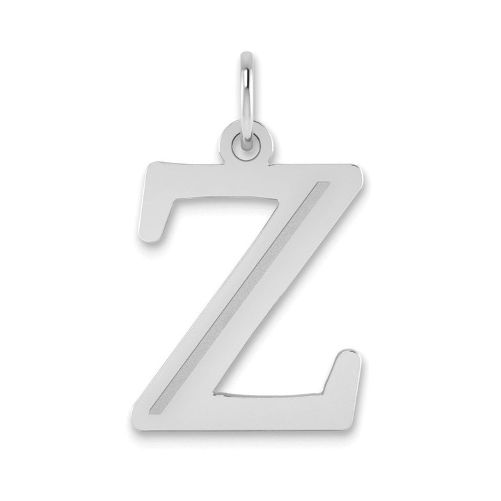 14kw Polished Etched Letter Z Initial Pendant YC1437WZ