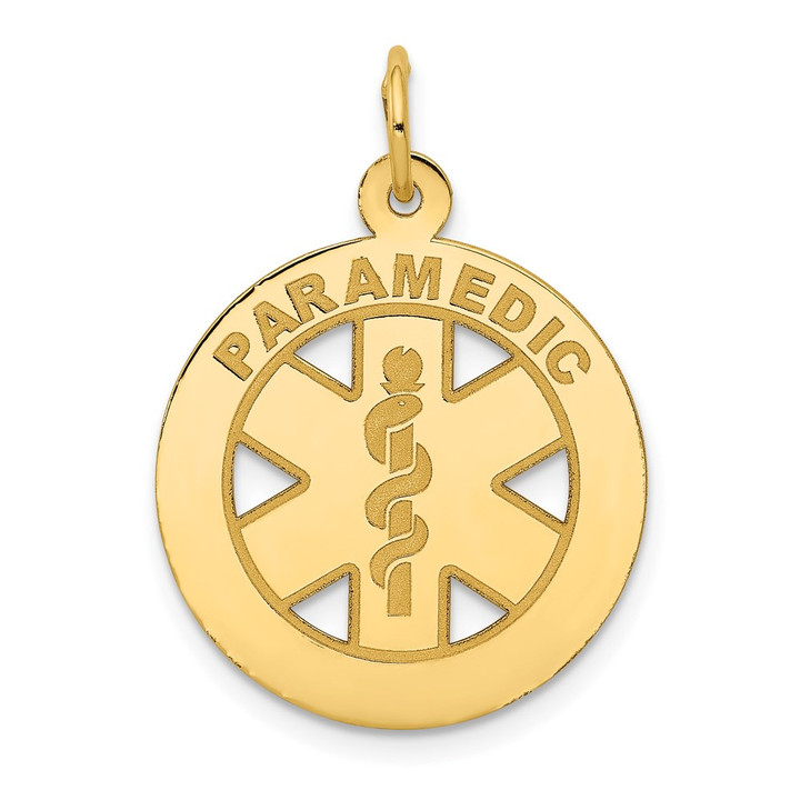 14k Medium PARAMEDIC Medical Pendant YC516