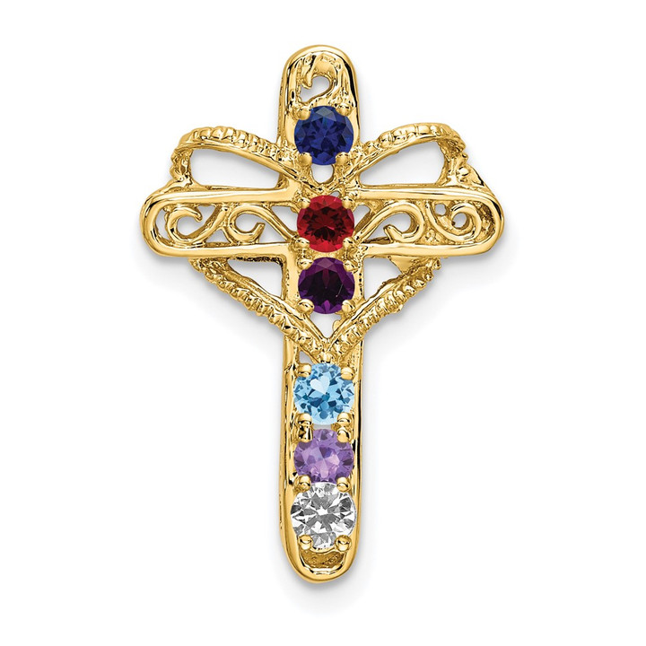 14k Synthetic Diamond family jewelry pendant XMP5/6SY