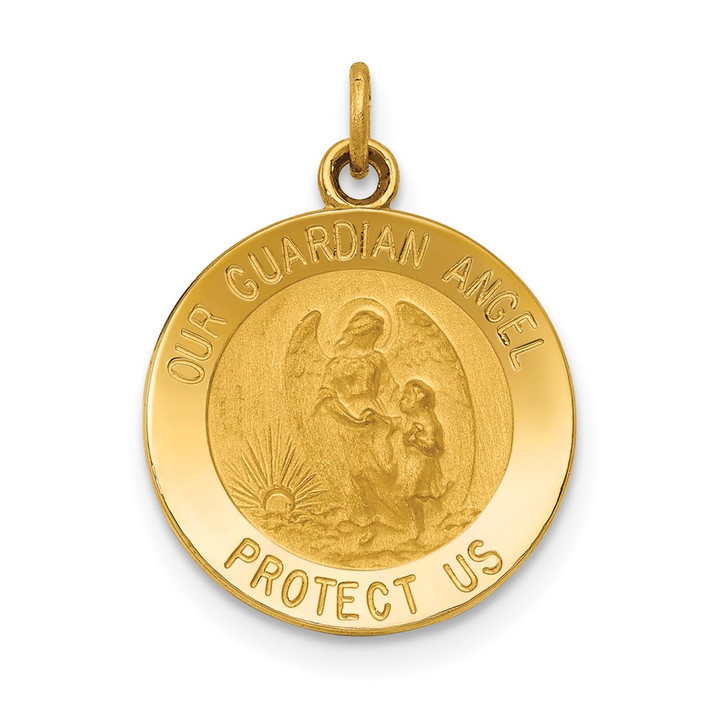 14k Guardian Angel Medal Charm XR389