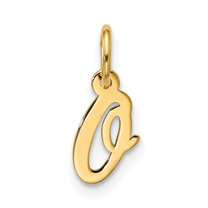 10k Small Script Initial O Charm 10YC1556O