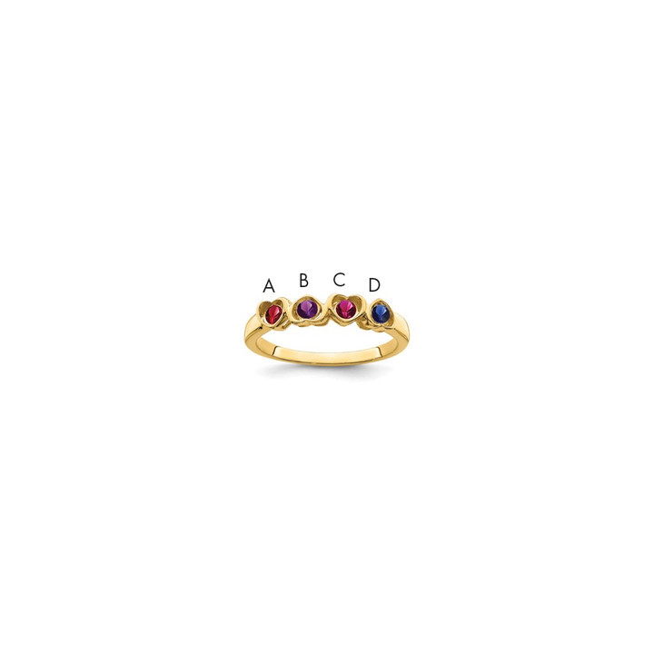 14k Synthetic Family Jewelry Ring XMR85/4SY