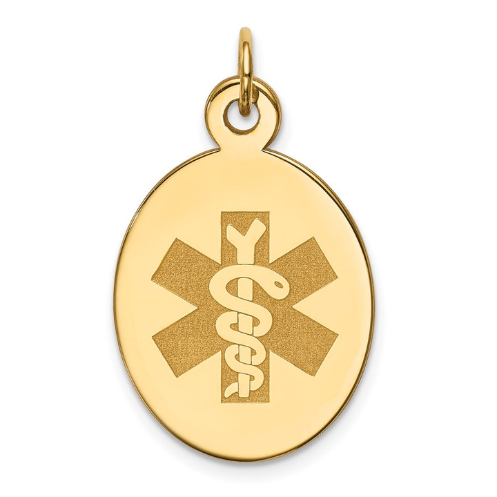14k Non-enameled Medical Jewelry Pendant XM414N