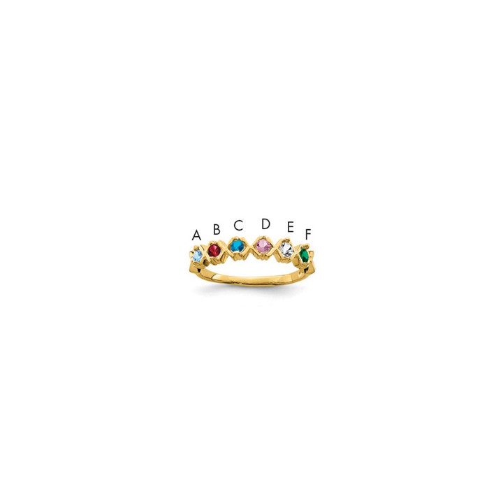 14k Synthetic Family Jewelry Ring XMR17/6SY