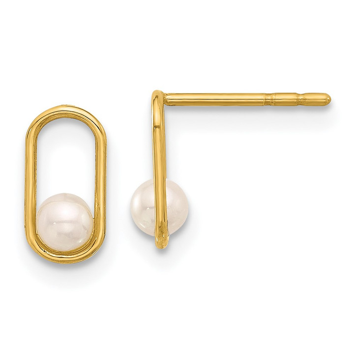 14K Freshwater Cultured Pearl Post Earrings YE2172