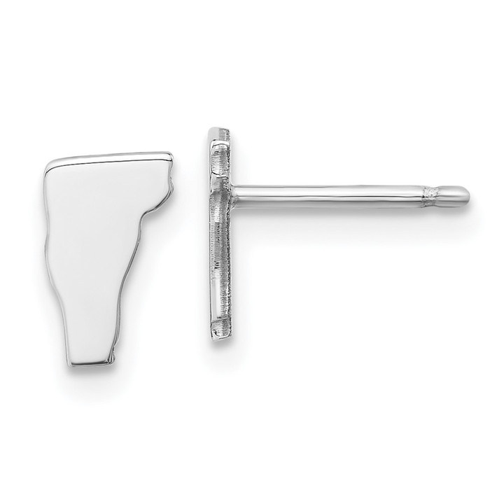 Sterling Silver/Rhodium-plated Vermont State Earrings XNE50SS-VT
