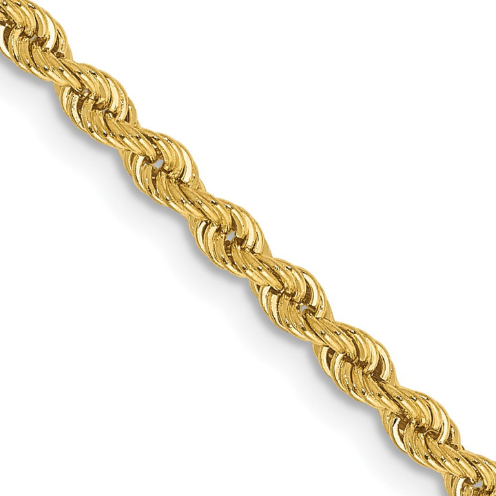 14K 20 inch 2.5mm Regular Rope with Lobster Clasp Chain 018S-20