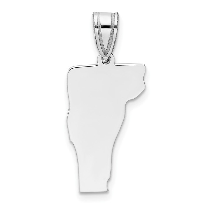 Sterling Silver/Rhodium-plated Vermont State Pendant XNA707SS-VT