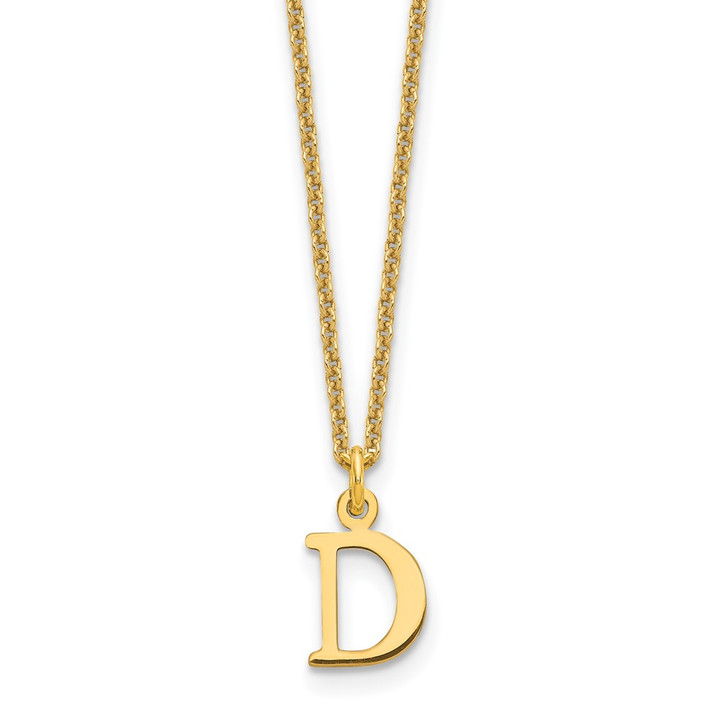 14KY Cutout Letter D Initial Necklace XNA727Y/D
