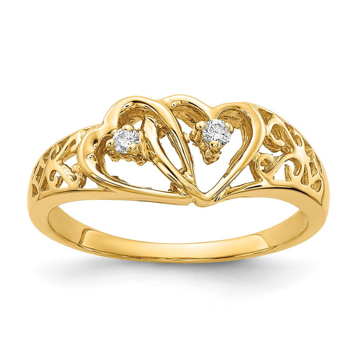 14k VS Diamond heart ring Y1729VS