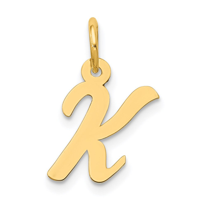 14k Small Script Letter K Initial Charm YC658K