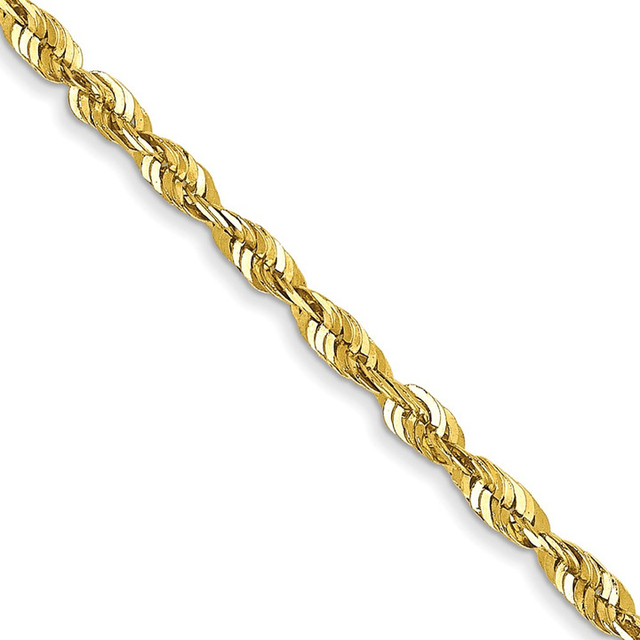 10k 1.8mm Extra-Light D/C Rope Chain 10EX014-22