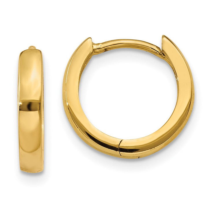 10k 2.25mm Hinged Hoop Earrings 10TL153