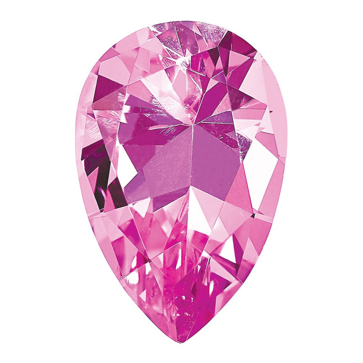 Created Pink Sapphire 6x4mm Pear CS-0604-PSF-PK