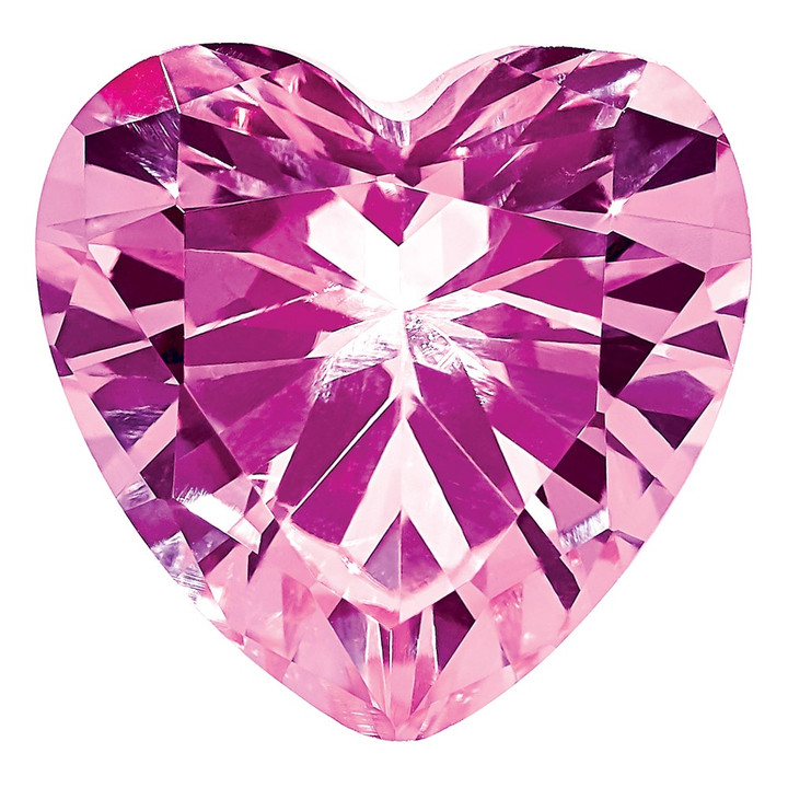 Created Pink Sapphire 8mm Heart CS-0800-HTF-PK