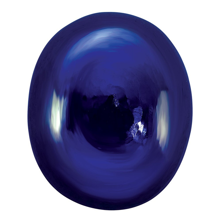Created Blue Sapphire 8x6mm Star Blue Oval Cabochon CS-0806-OVC-BL-ST