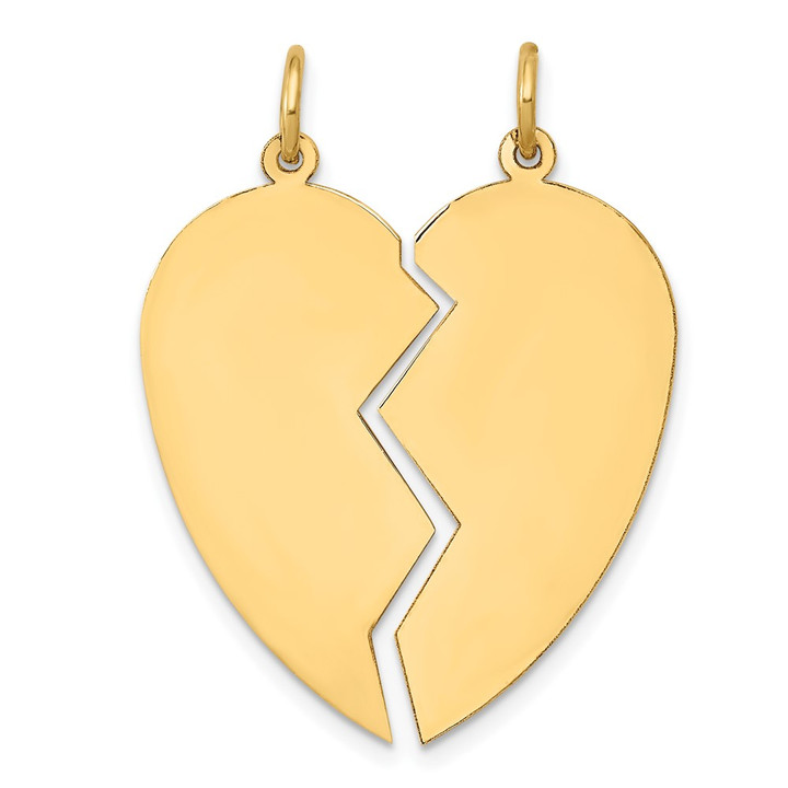 10K 2 piece Heart Charm Set 10D328