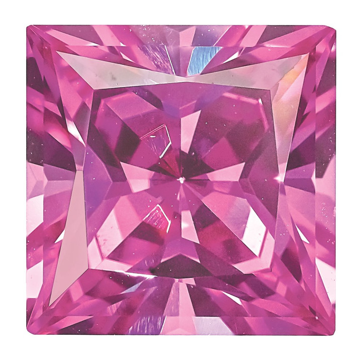 Created Pink Sapphire 6mm Princess CS-0600-SQP-PK