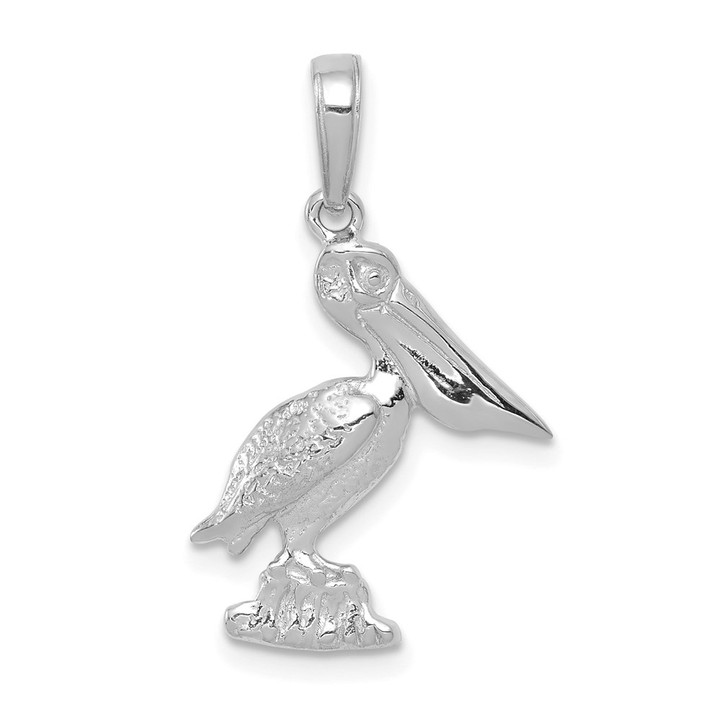 10k White Gold Pelican Pendant 10K3118W