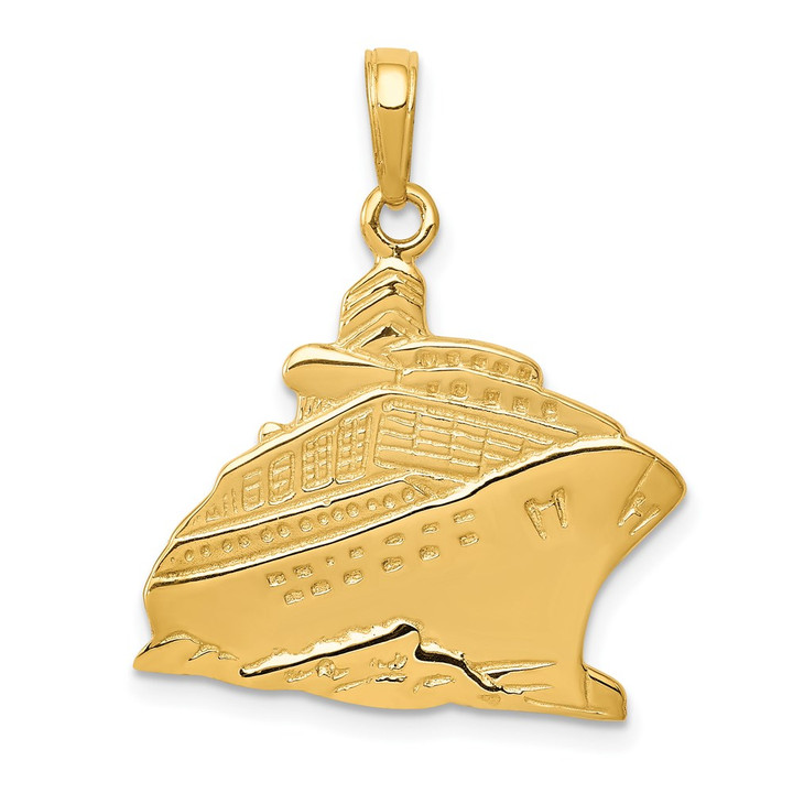 14k Cruise Ship Pendant C3312