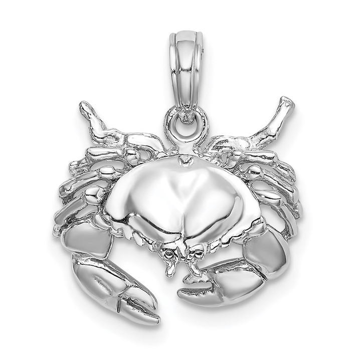 14K White Gold Stone Crab Charm C2512W