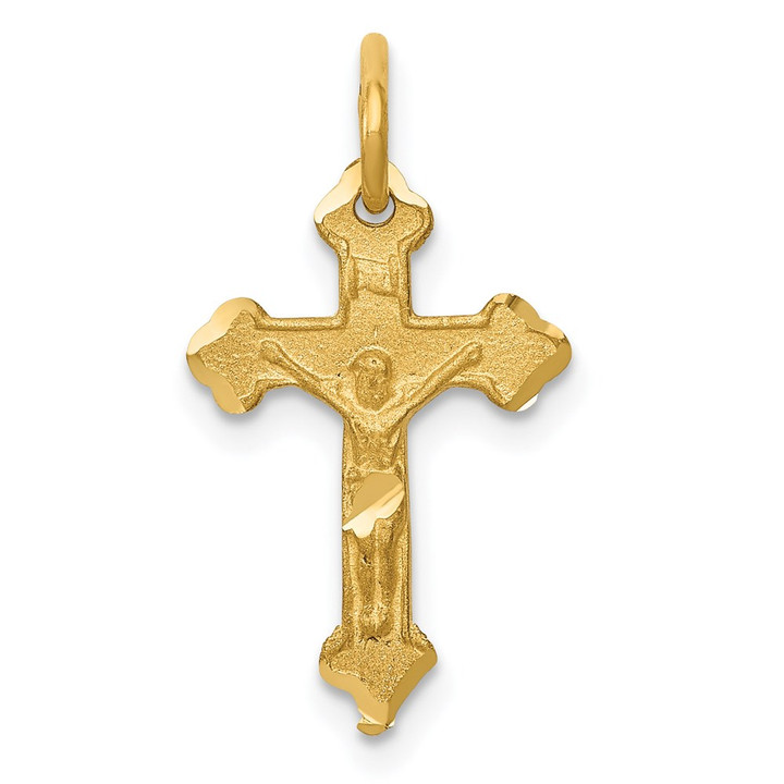 14k INRI Diamond-cut Crucifix Charm C794