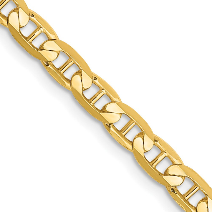 14K 26 inch 3.75mm Concave Anchor with Lobster Clasp Chain CCA100-26