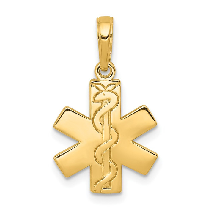 14K Paramedic/EMT Symbol Pendant D4072