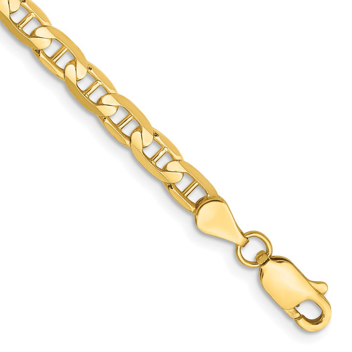 14K 8 inch 3.75mm Concave Anchor with Lobster Clasp Bracelet CCA100-8