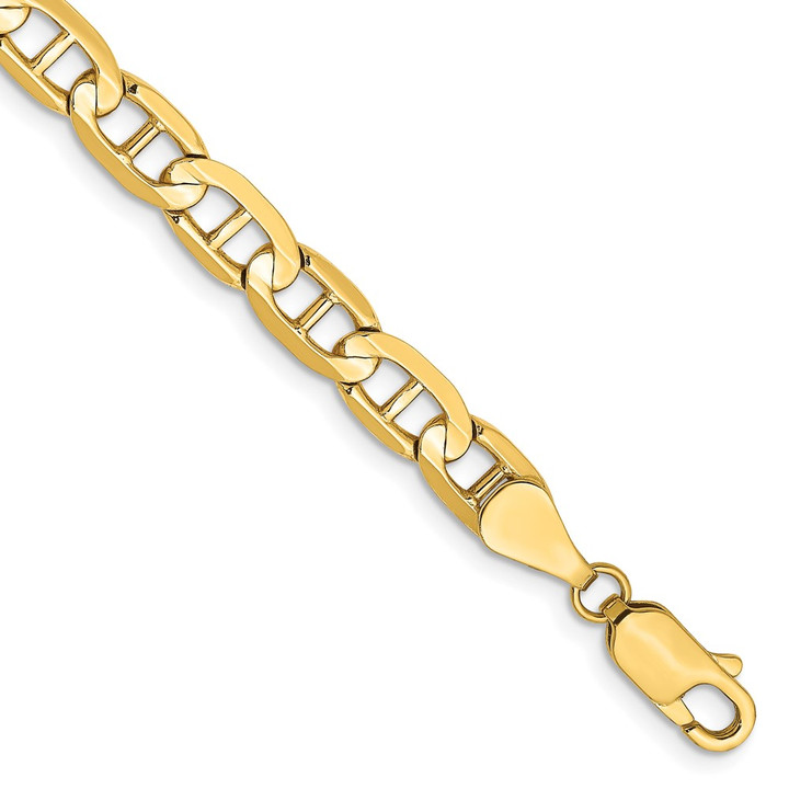 14K 9 inch 5.25mm Concave Anchor with Lobster Clasp Chain CCA140-9